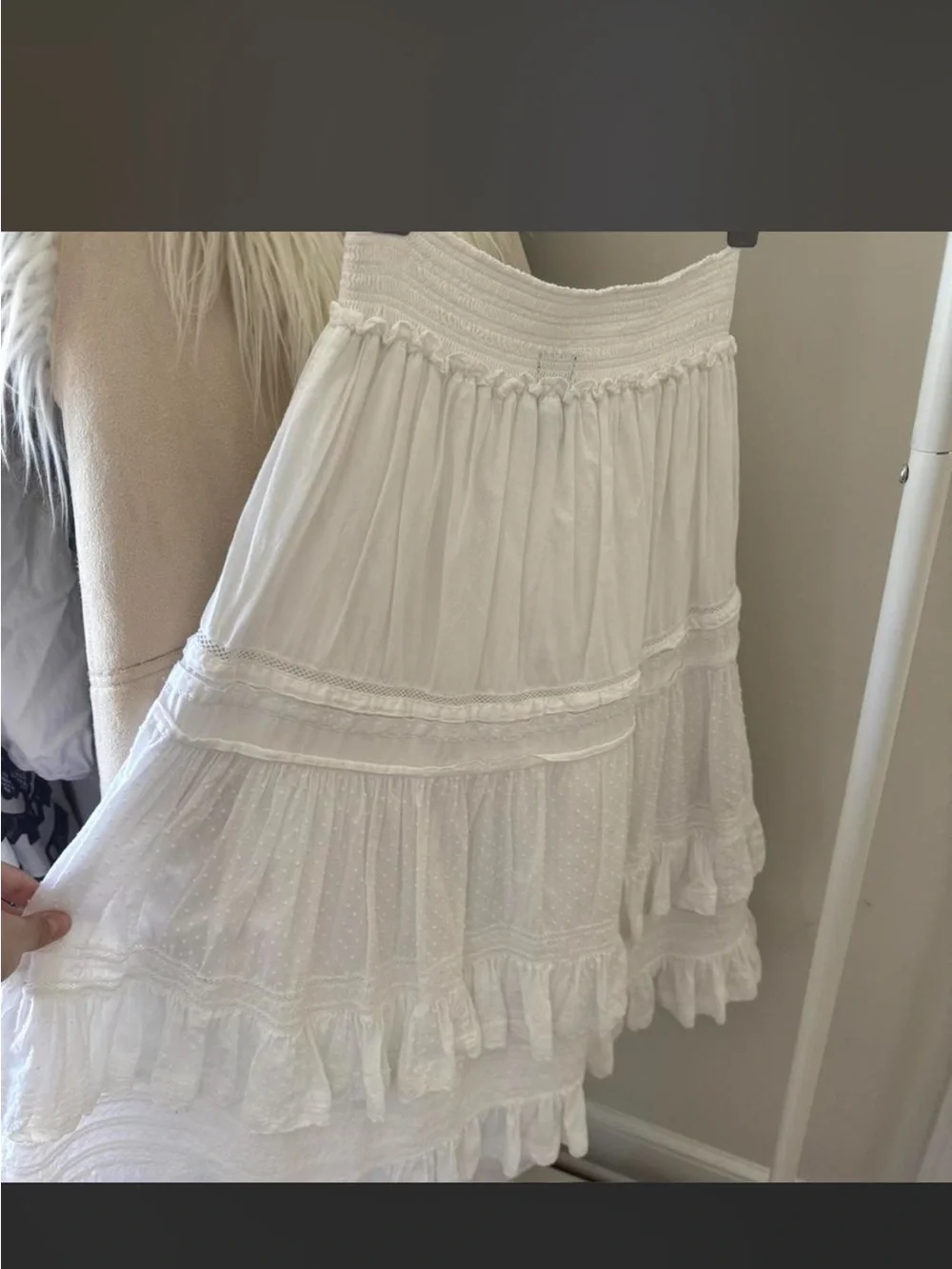 Ralph Lauren White Tiered Girls' Skirt